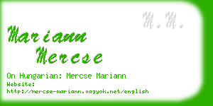 mariann mercse business card